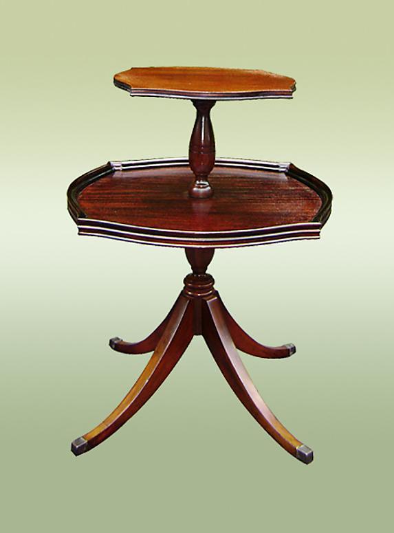 Antique English Two Tier Dumbwaiter Tables