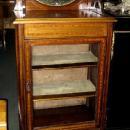 Edwardian 1890s carved Inlaid Cabinet