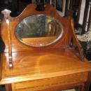 Edwardian 1890s carved Inlaid Cabinet