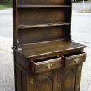 NO RESERVE!! English Dark Oak Dresser bookcase