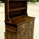 NO RESERVE!! English Dark Oak Dresser bookcase