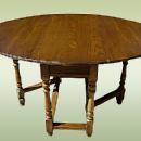 Antique 1890's country English dark Oak Gateleg Table