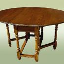 Antique 1890's country English dark Oak Gateleg Table