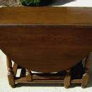 Antique 1890's country English dark Oak Gateleg Table