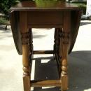 Antique 1890's country English dark Oak Gateleg Table