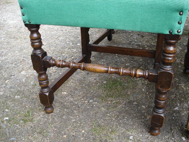 1900s!! English QUALITY Solid Oak Set 6 Chairs!