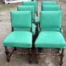 1900s!! English QUALITY Solid Oak Set 6 Chairs!