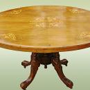 Superb 19th C. English Edwardian oval marquetry table