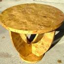 Quality LARGE Blond Elm Art Deco style Table
