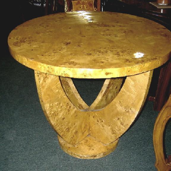 Quality LARGE Blond Elm Art Deco style Table