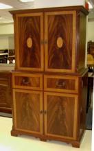 SUPERB Quality inlaid mahog. entertainment cabinet