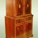 SUPERB Quality inlaid mahog. entertainment cabinet