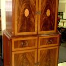 SUPERB Quality inlaid mahog. entertainment cabinet
