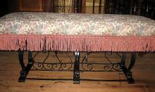 1920s American LARGE Cast Iron Bench