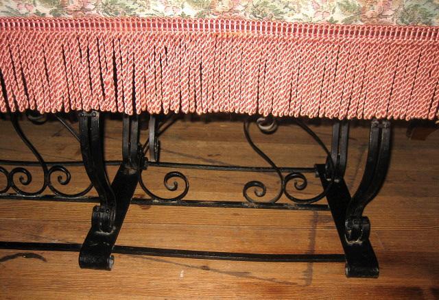 1920s American LARGE Cast Iron Bench