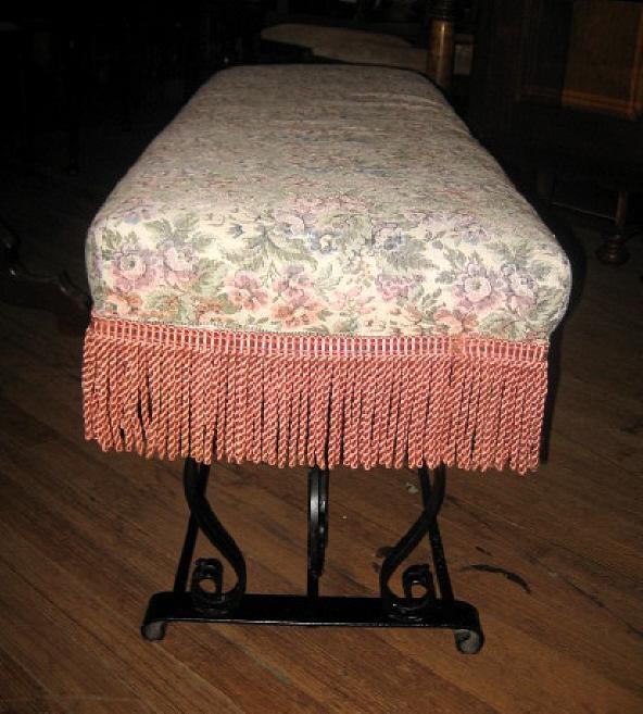 1920s American LARGE Cast Iron Bench