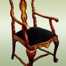 Quality Chippendale Style marquetry Armchair