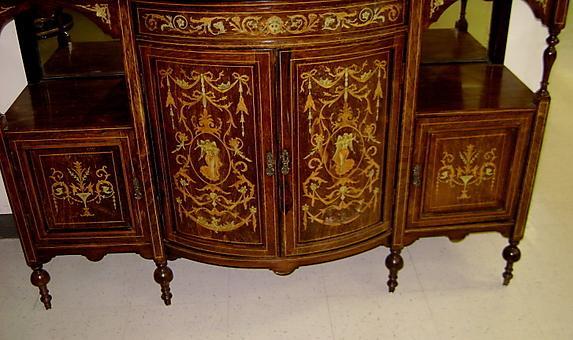MAJESTIC!!! English Edwardian 19th C. Sideboard
