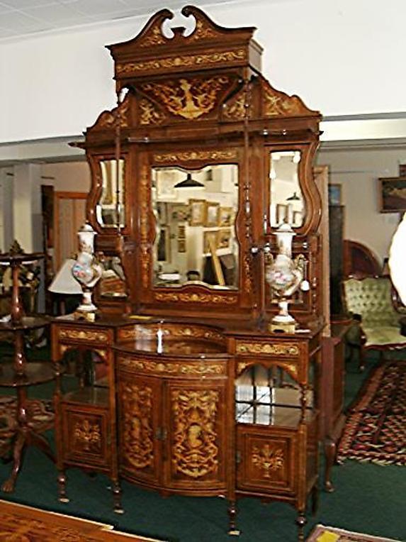 MAJESTIC!!! English Edwardian 19th C. Sideboard