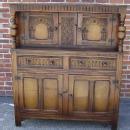 MONUMENTAL!! English solid oak court cupboard