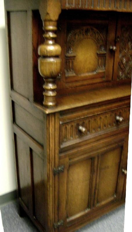 MONUMENTAL!! English solid oak court cupboard
