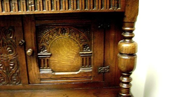 MONUMENTAL!! English solid oak court cupboard