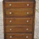 period 1930s Art Deco oak chest of drawers / bureau