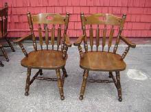 Fantastic EIGHT antique solid oak Large English chairs