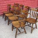 Fantastic EIGHT antique solid oak Large English chairs