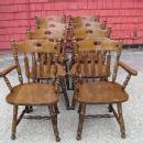 Fantastic EIGHT antique solid oak Large English chairs