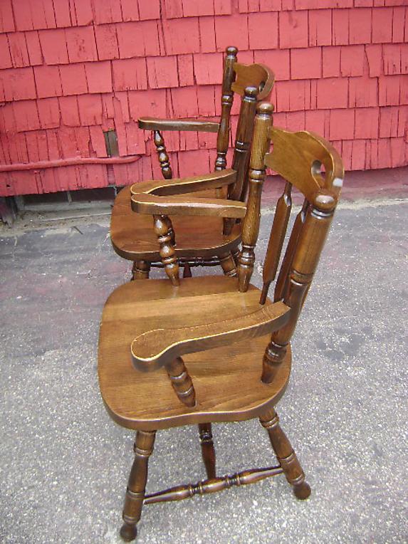 Fantastic EIGHT antique solid oak Large English chairs