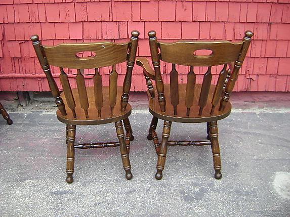 Fantastic EIGHT antique solid oak Large English chairs