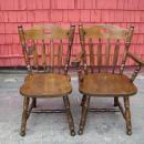 Fantastic EIGHT antique solid oak Large English chairs