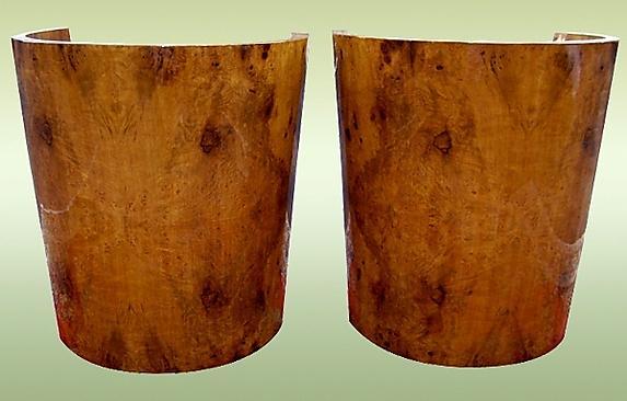 UNBELIEVABLE Art Deco style olive wood Pair of chairs