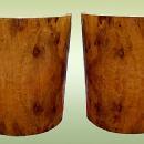 UNBELIEVABLE Art Deco style olive wood Pair of chairs