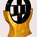 MONUMENTAL 2 tones Art Deco style Bookcase Elm