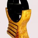 MONUMENTAL 2 tones Art Deco style Bookcase Elm
