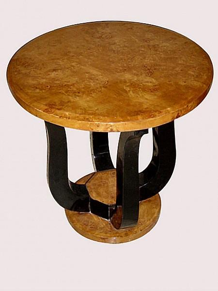 Large Art Deco style forms round side table