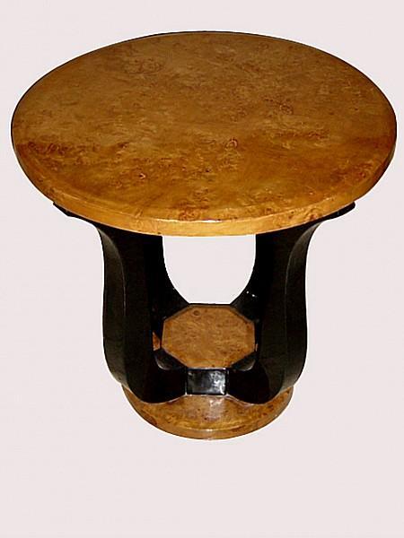 Large Art Deco style forms round side table