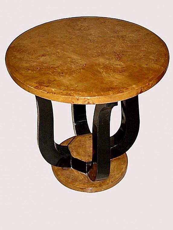 Large Art Deco style forms round side table