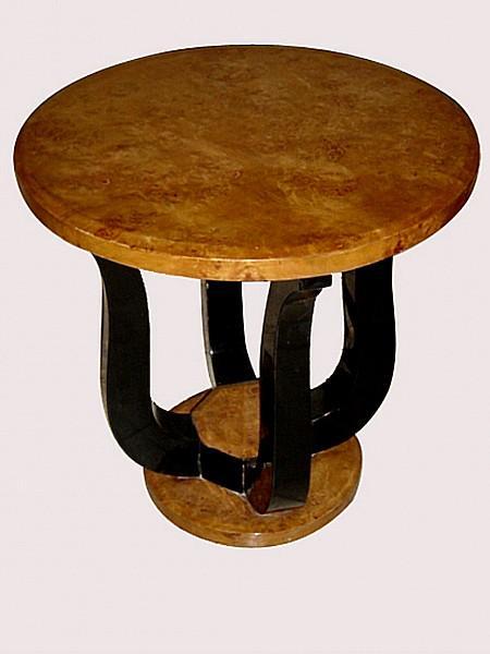 Large Art Deco style forms round side table