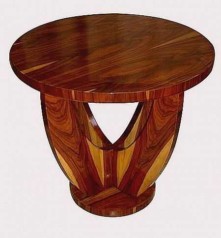 Classic LARGE Art Deco style round rosewood table