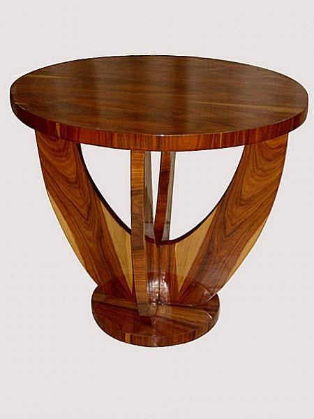 Classic LARGE Art Deco style round rosewood table