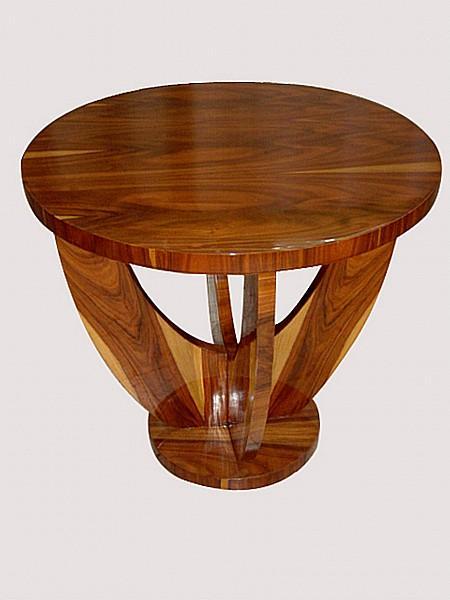 Classic LARGE Art Deco style round rosewood table