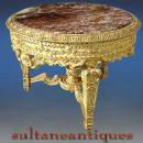Royal table Louis XV style Ivory color with marble