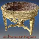 Royal table Louis XV style Ivory color with marble