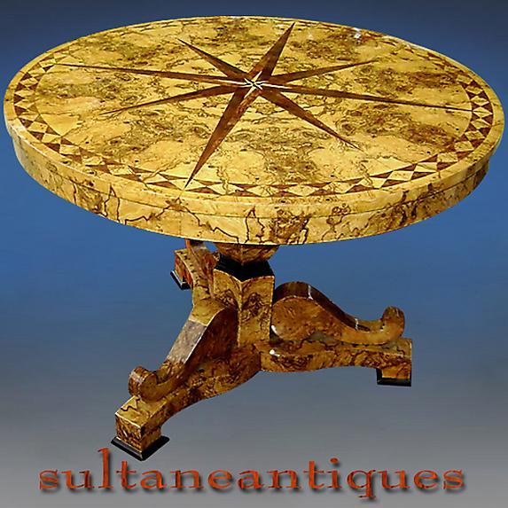 VERY BEST!!! Biedermeier style marquetry table