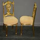 Classy PAIR of Louis XV style Gilded side chairs