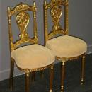 Classy PAIR of Louis XV style Gilded side chairs