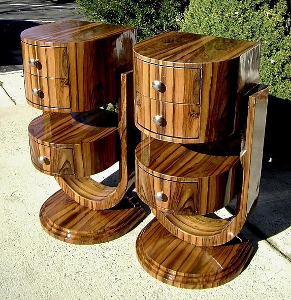 Unbelievable Art work PAIR Art Deco style commodes